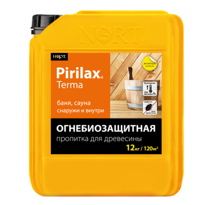 Pirilax-Terma (Пирилакс-Терма) для древесины Огнезащитная пропитка-антисептик (канистра пэт 12 кг)